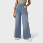 Irene - Pantalones de mezclilla de corte ancho