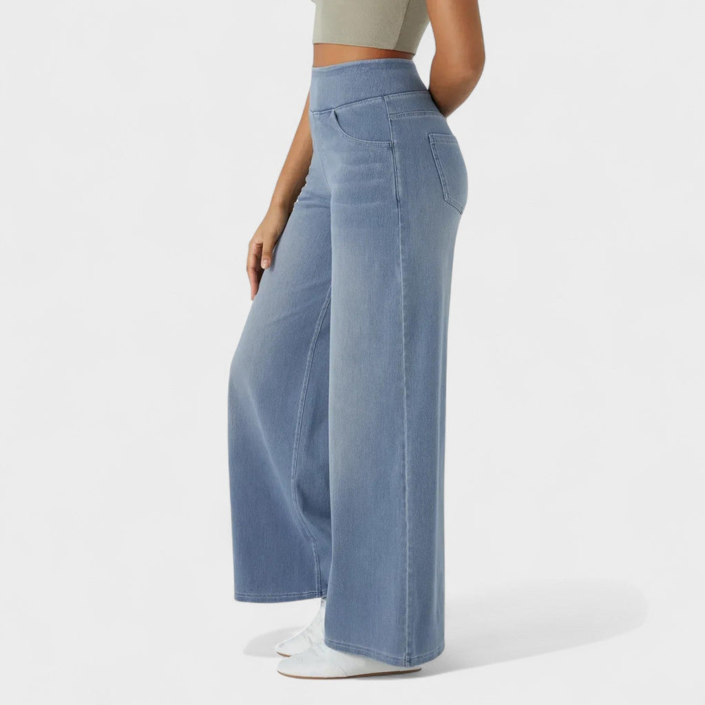 Irene - Pantalones de mezclilla de corte ancho