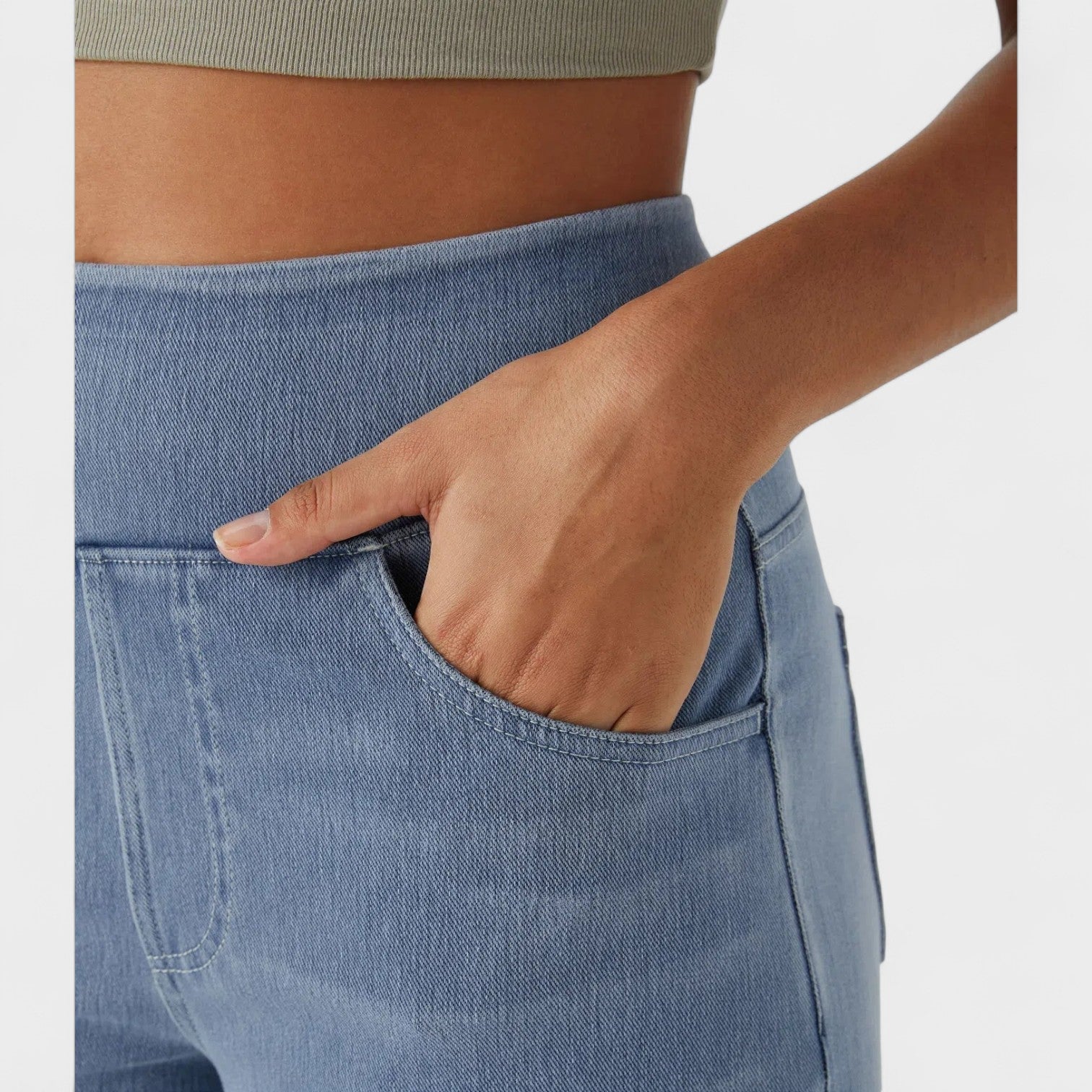 Irene - Pantalones de mezclilla de corte ancho