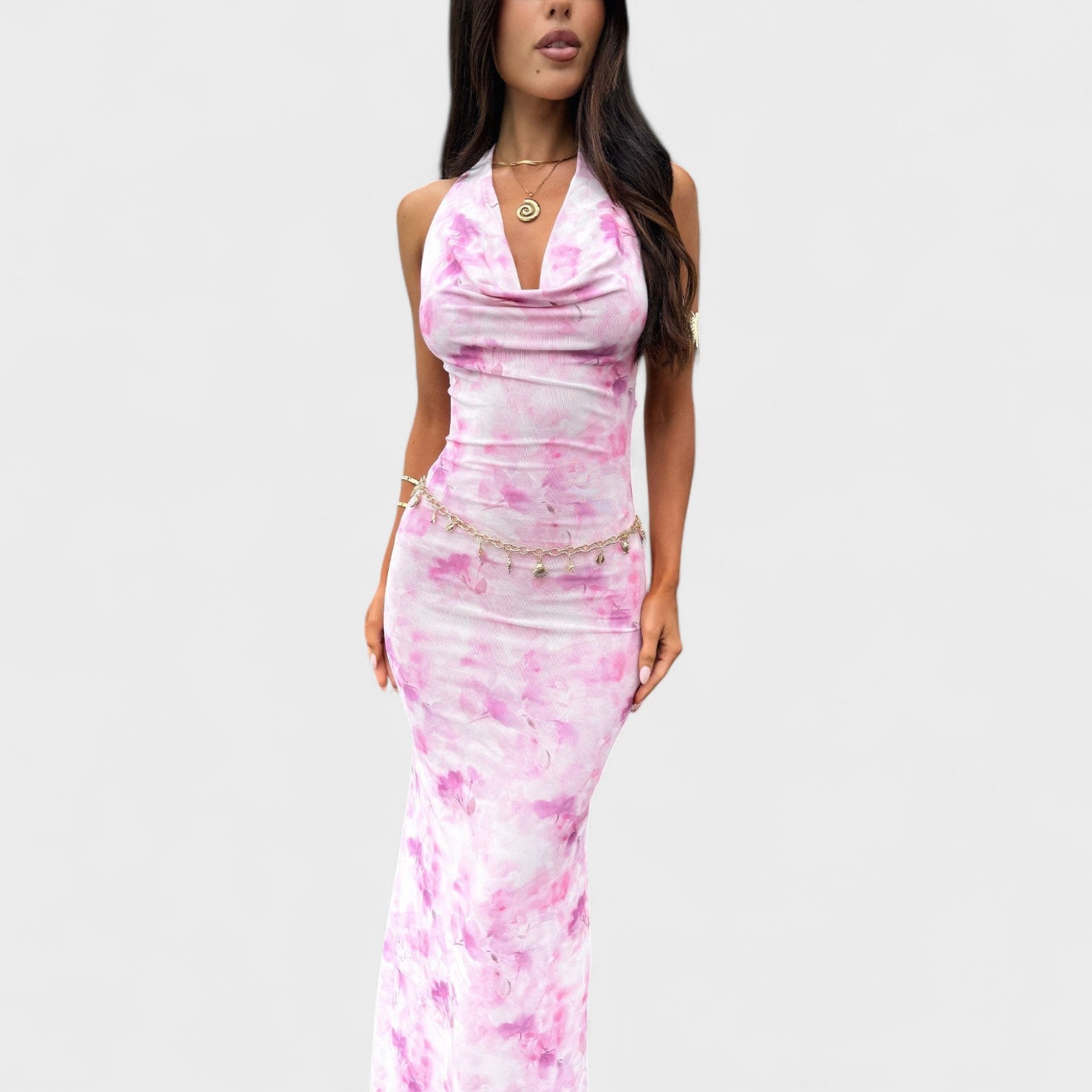 Mara - Vestido floral rosa