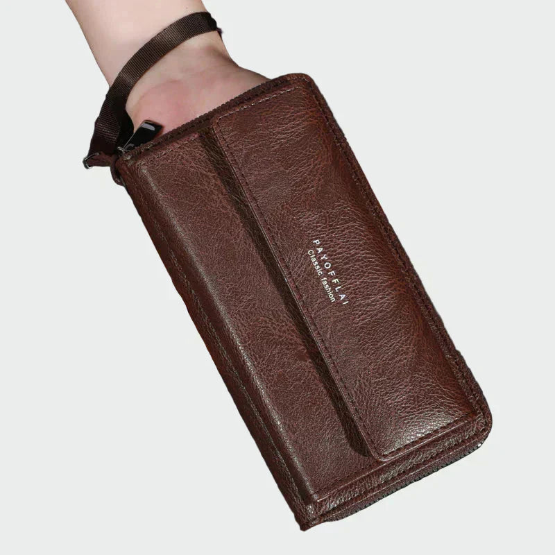 Cartera de cuero atemporal
