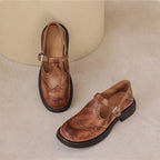 Vela - Zapatos Mary Janes Premium de Cuero