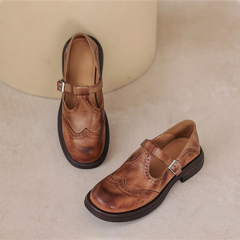Vela - Zapatos Mary Janes Premium de Cuero