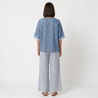 Clara - Conjunto de Lino Túnica y Pantalones Rayas